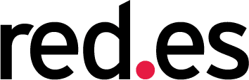 Logo de Red.es con texto en negro y un punto rojo