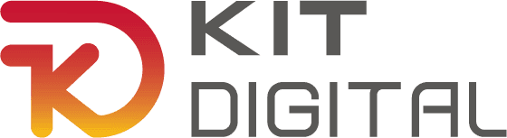 Logo del Kit Digital con una K roja y texto en negro y gris